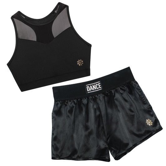 Flo Activewear Girls Kick It Set with Boxer Style Shorts