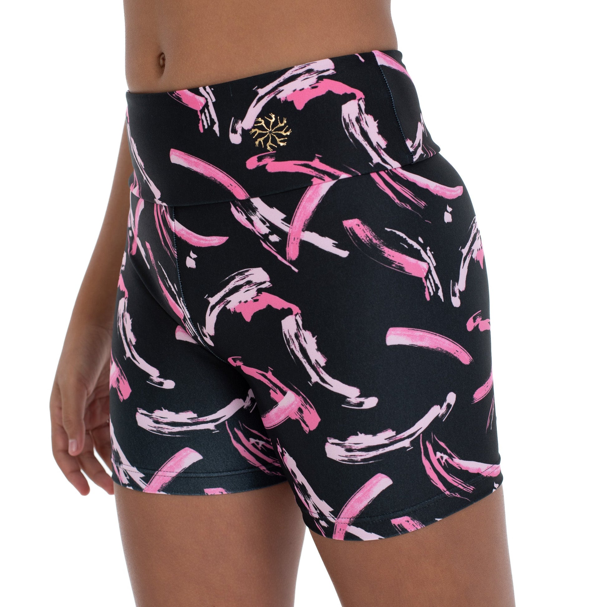 Flo Activewear Teen Mid Length Bike Short in Brushed on Print