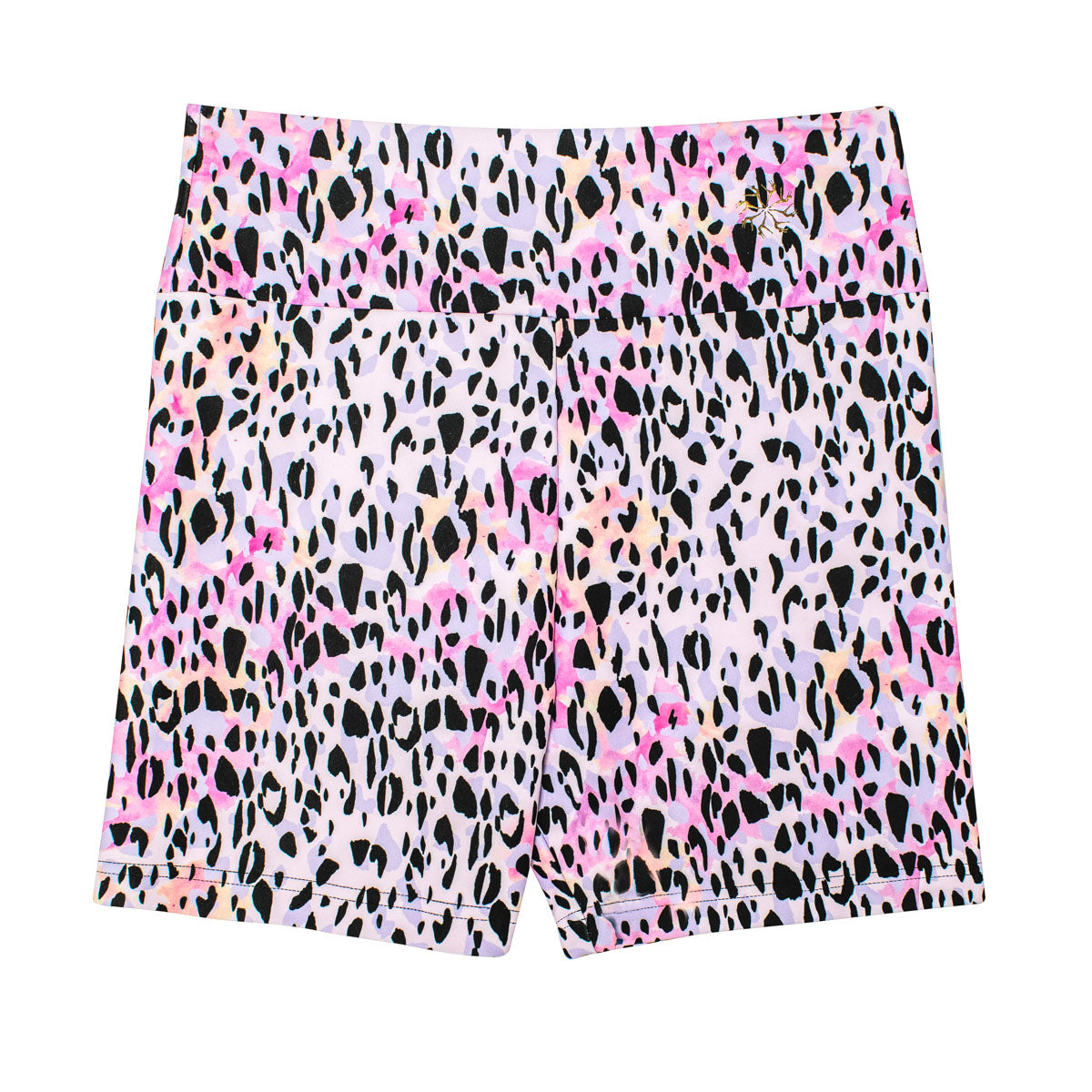 Flo Activewear Teen Mid Length Bike Short in Sundaze Leopard Print