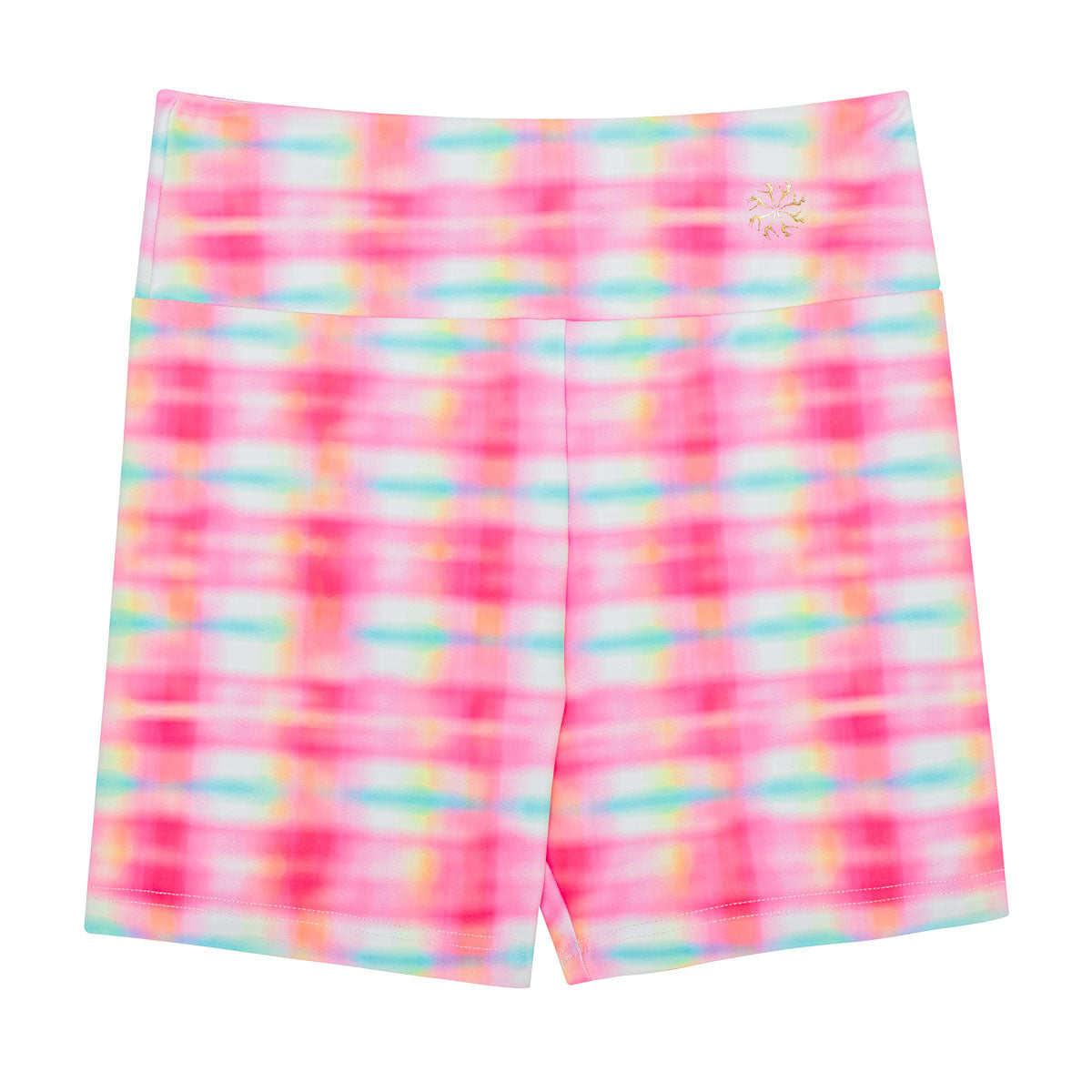 Flo Activewear Teen Mid Length Bike Short in Picnic in Pink Print