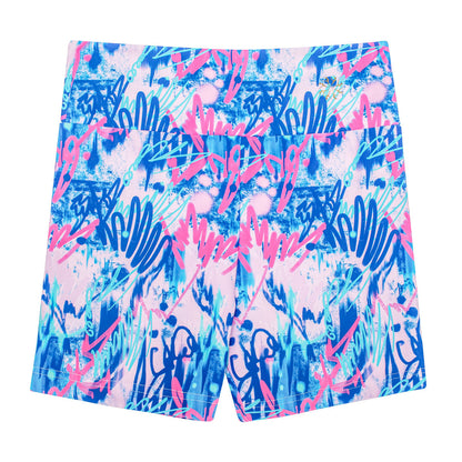 Flo Activewear Teen Mid Length Bike Short in Dye to Match Print