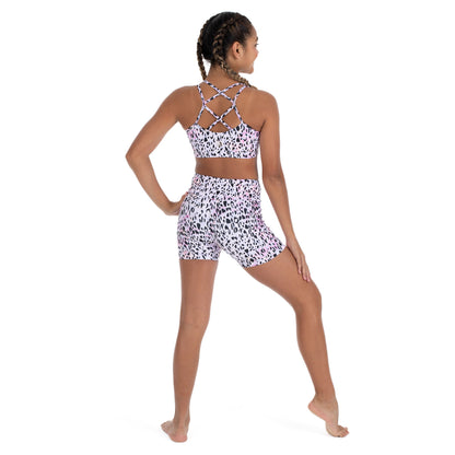 Flo Activewear Teen Remi Crop Top in Sundaze Leopard Print