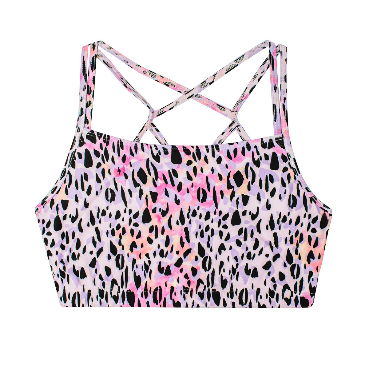 Flo Activewear Teen Remi Crop Top in Sundaze Leopard Print