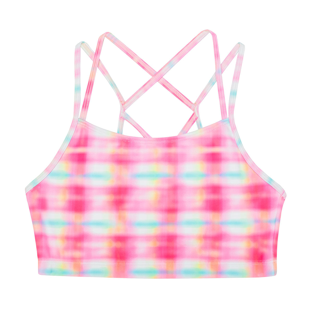 Flo Activewear Teen Remi Crop Top in Picnic in Pink Print