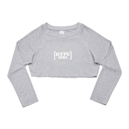 Flo Activewear Teen Crop Sweat in Grey Marle