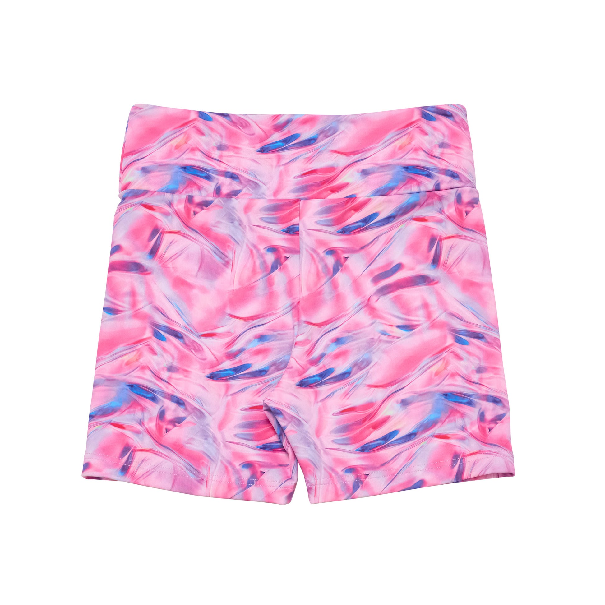 Flo Active Girls Mid Length Bike Short in Pink Print