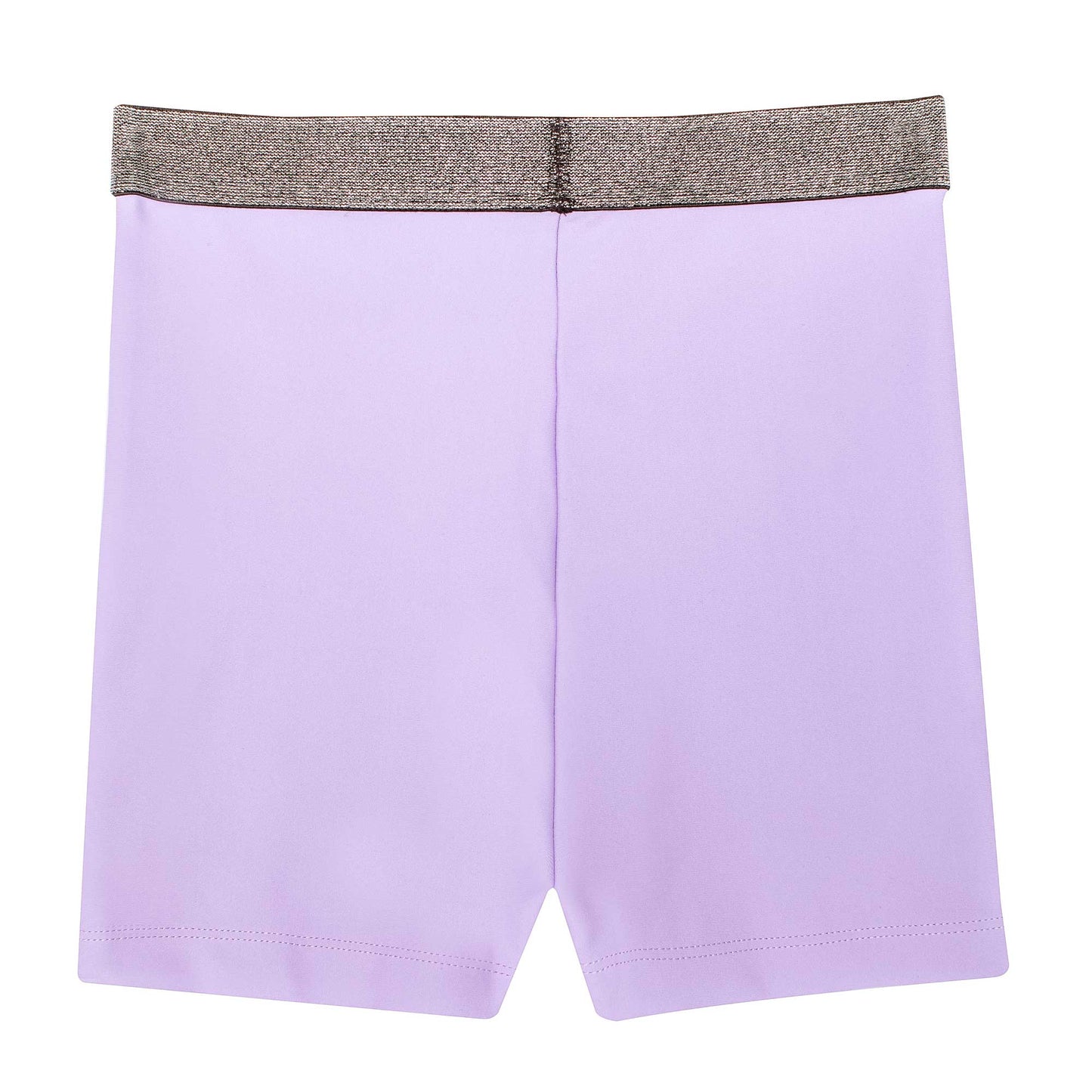 Flo Active Girls Lurex Waistband Bike Short in Lilac