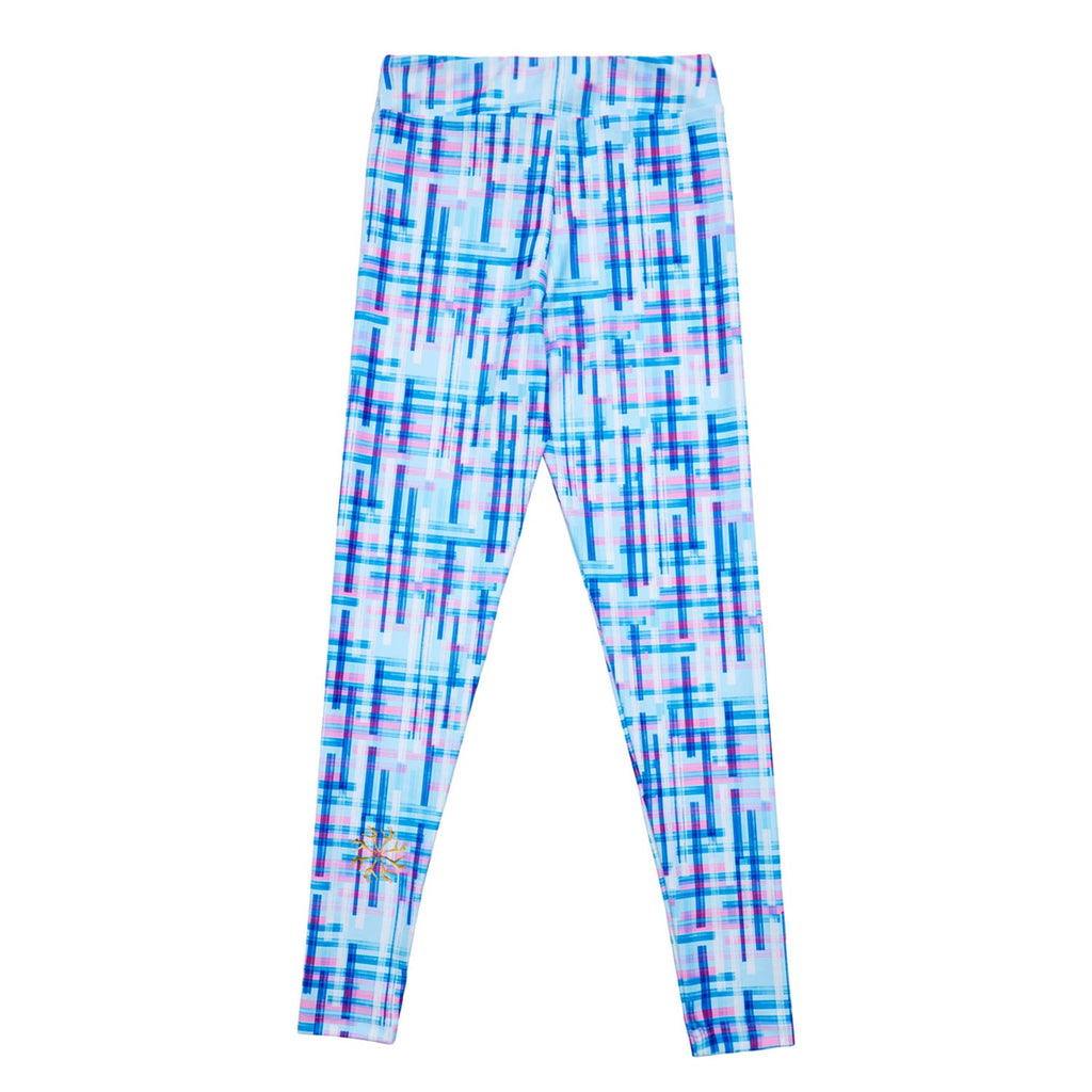 Girls Activewear Legging in Blue Grid Print – Flo Active
