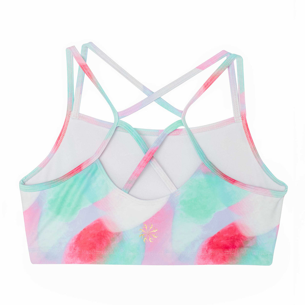 Remi: Criss-Cross Back Bra Crop Top in Electric Pink – Flo Active