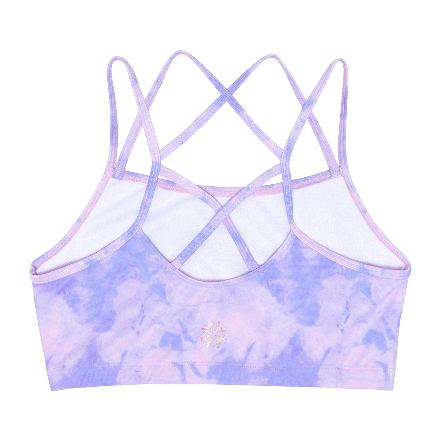 Flo Active Girls Criss Cross Bra Top in Pastel Mood Print