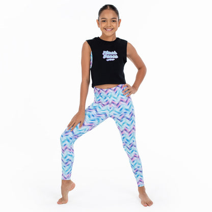 Flo Active Girls Cotton Tank with Flash Dance Print