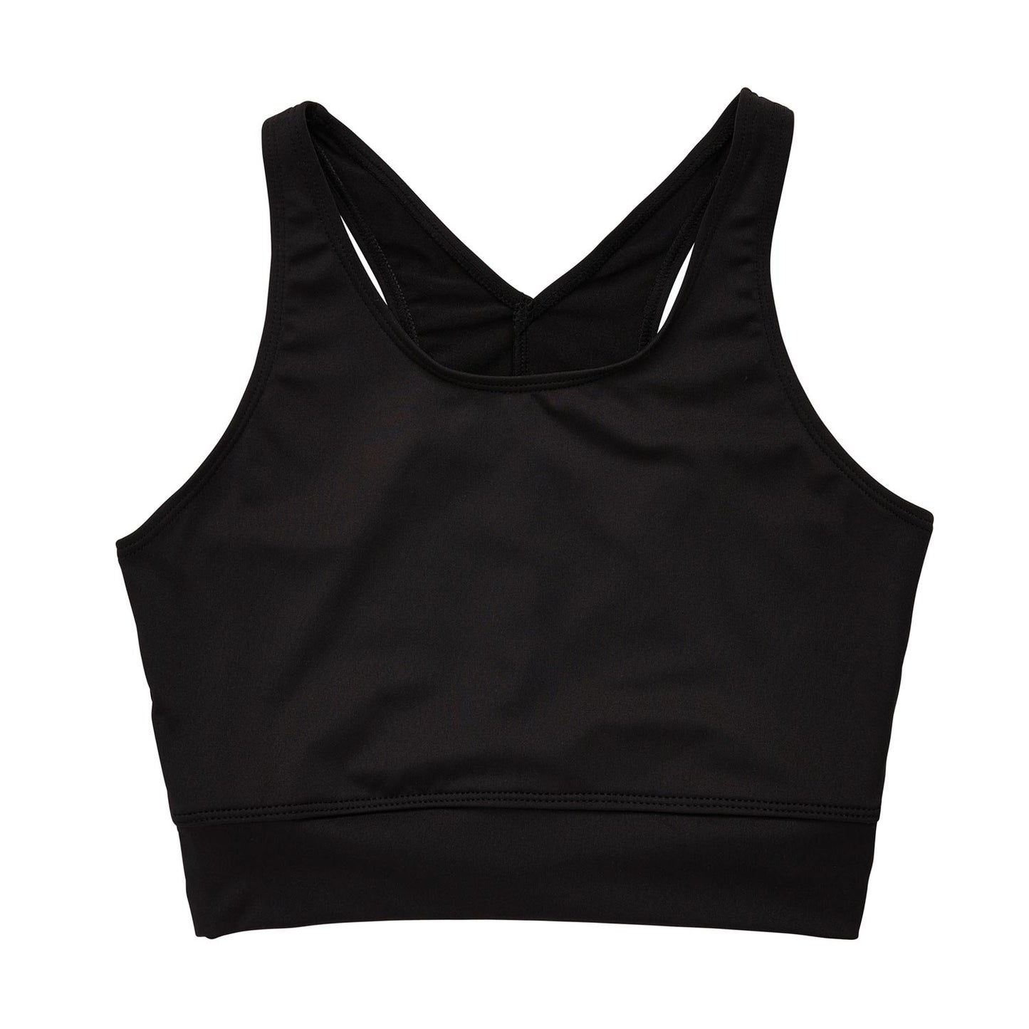 Flo Active Teen Girls Long Line Bra Crop in Black