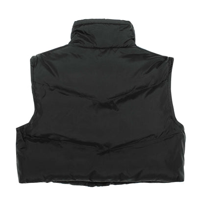 Flo Active Genie Crop Sleeveless Puffer Vest in Black