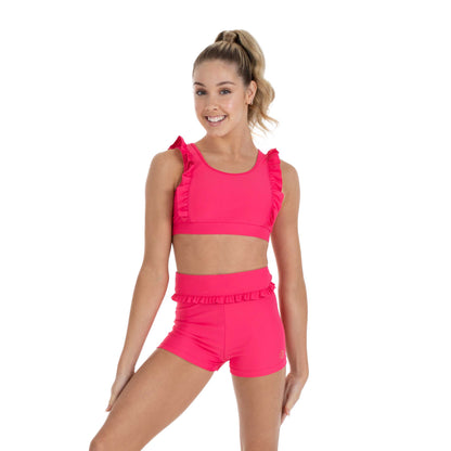 Flo Girls Teen Tina Frill Active Short in Pink