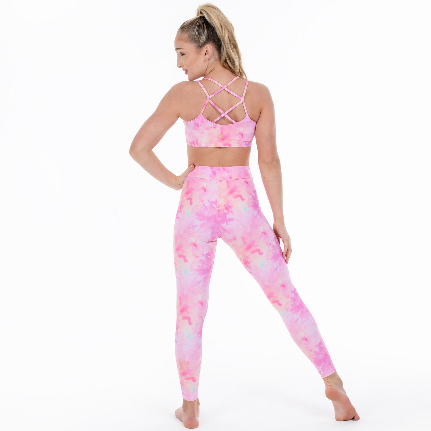 VS PINK shops LEGGINGS OUFIT FREYA TIE DYE TANK TOP LARGE