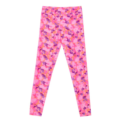 Flo Active Girls Long Legging in Pumped up Paint Print