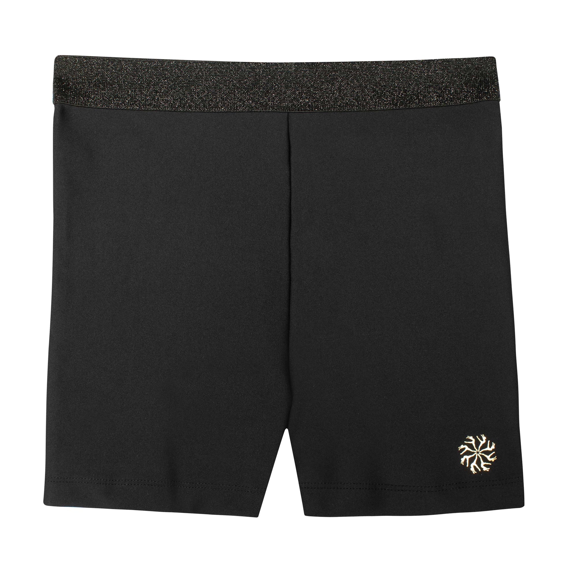 Flo Active Girls Lurex Waistband Bike Short in Black