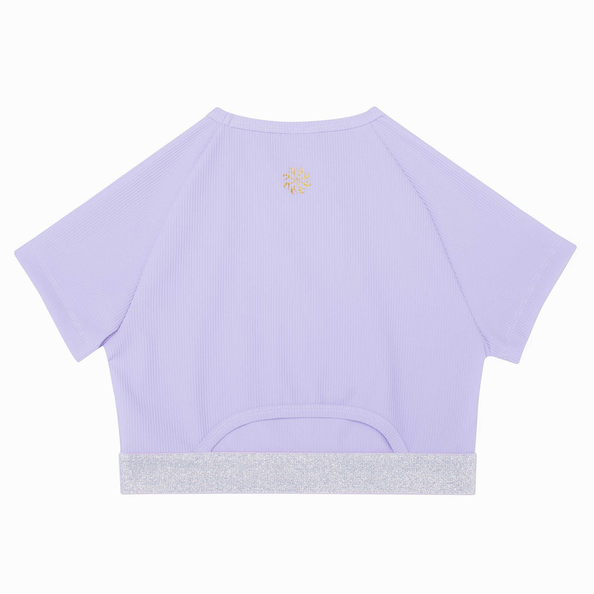 Flo Active Girls Kelly Ribbed Keyhole Tee in Lilac