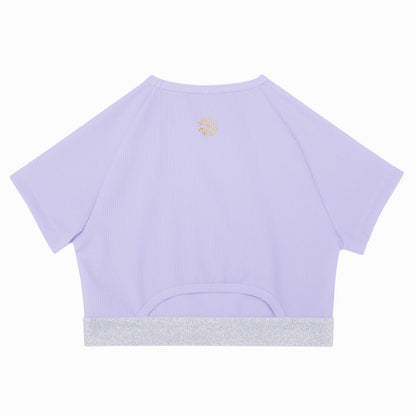 Flo Active Girls Kelly Ribbed Keyhole Tee in Lilac