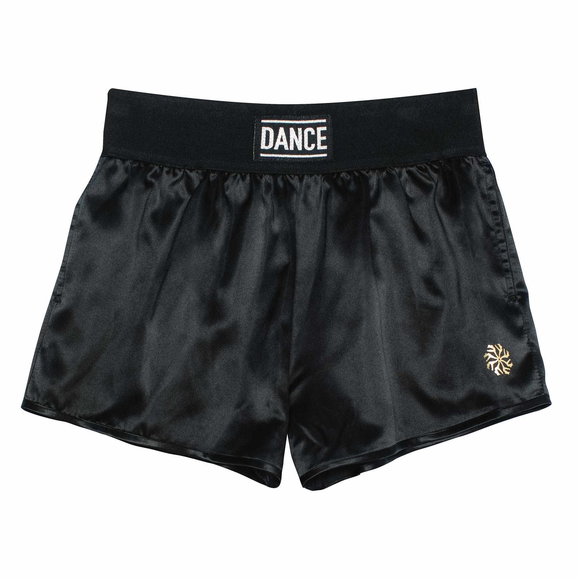 Flo Active Girls Satin Boxer Short in Black