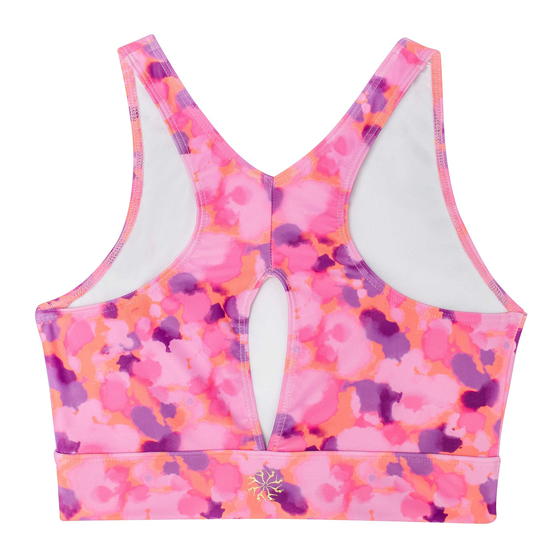 Flo Active Girls Crop Varsity Tank in Pumped up Paint Print