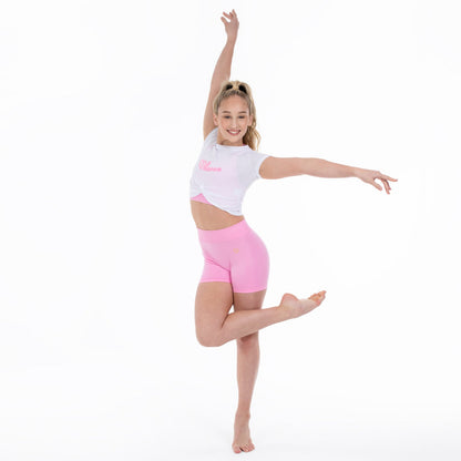 Flo Active Girls Seamless Shorts in Candy Pink