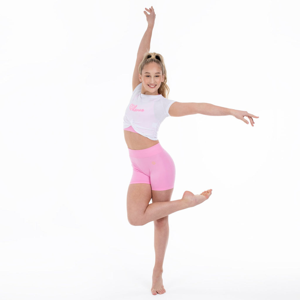 Flo Active Girls Seamless Shorts in Candy Pink