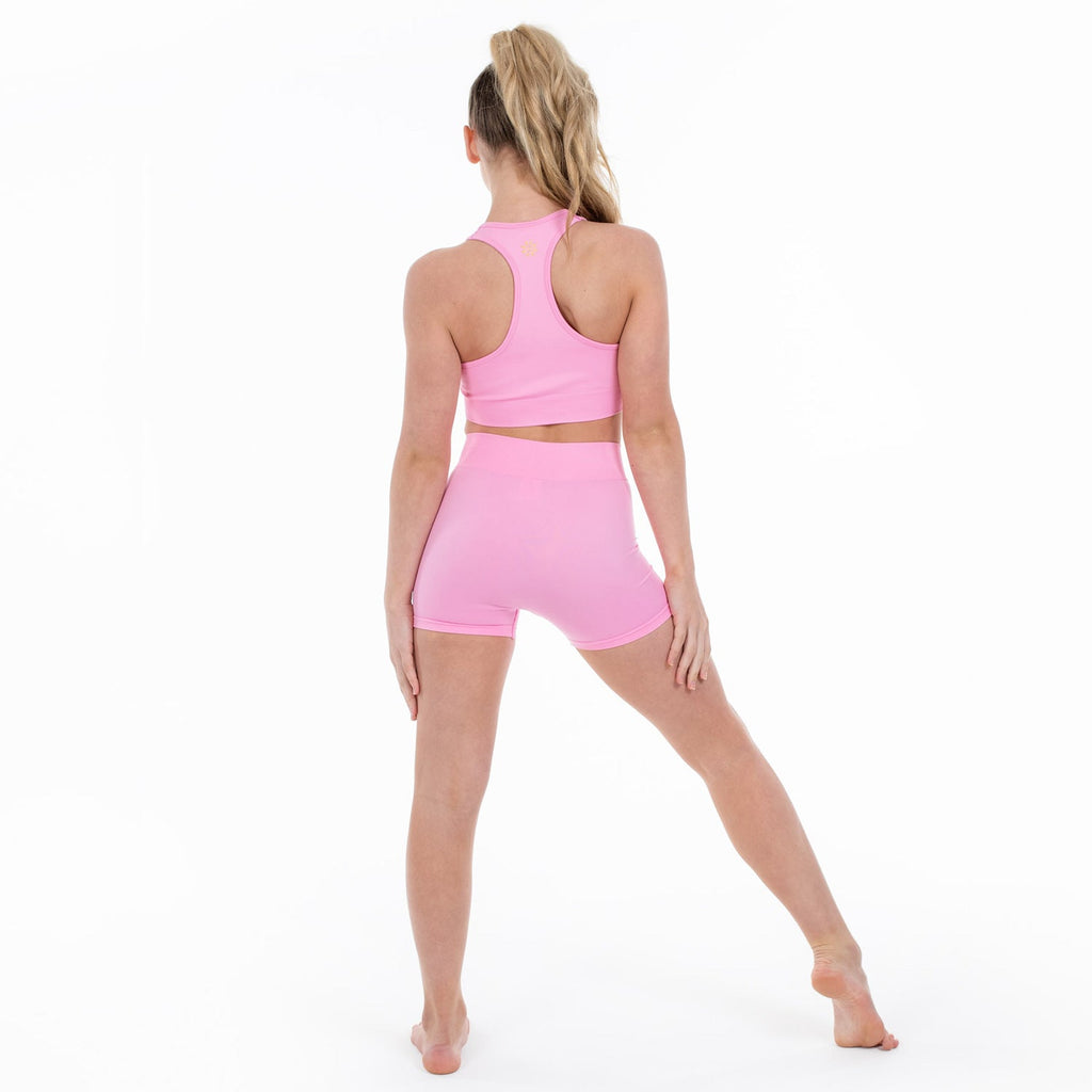 Girls Activewear Seamless Shorts in Candy Pink – Flo Active