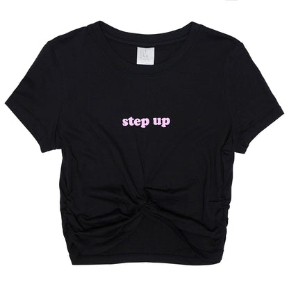 Flo Active Girls Knot Front Step Up Print Tee