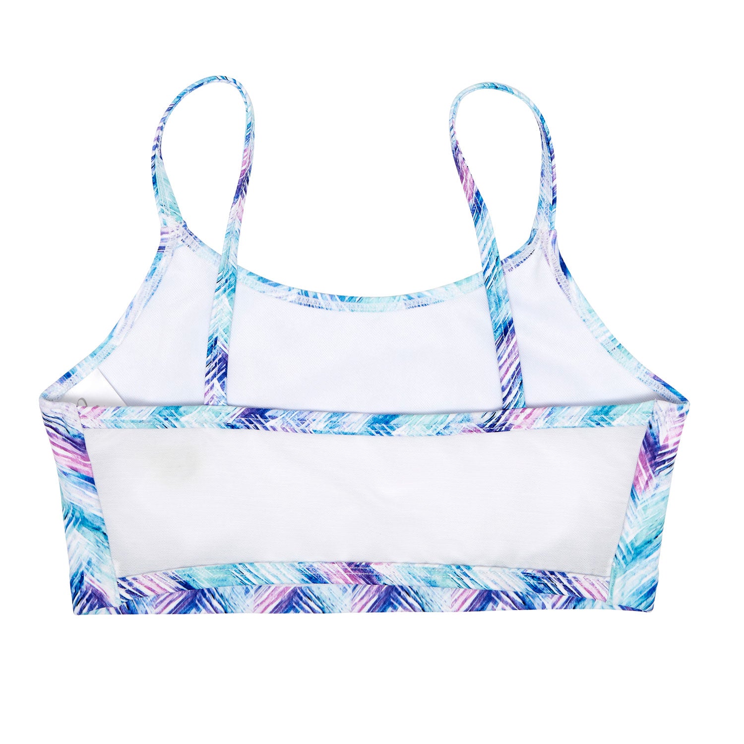 Flo Active Teen Bra Crop with Mesh Back in Chevron Print