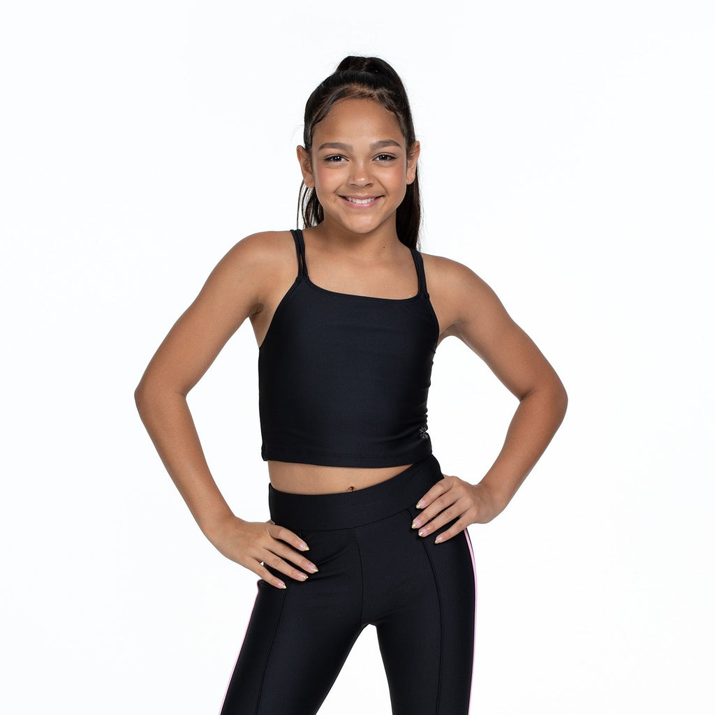 Flo Active Girls Lena Ribbed Cut Away Tank