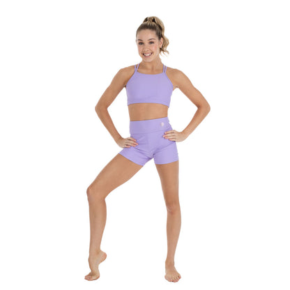 Flo Active Girls Mid Length Bike Short in Lilac