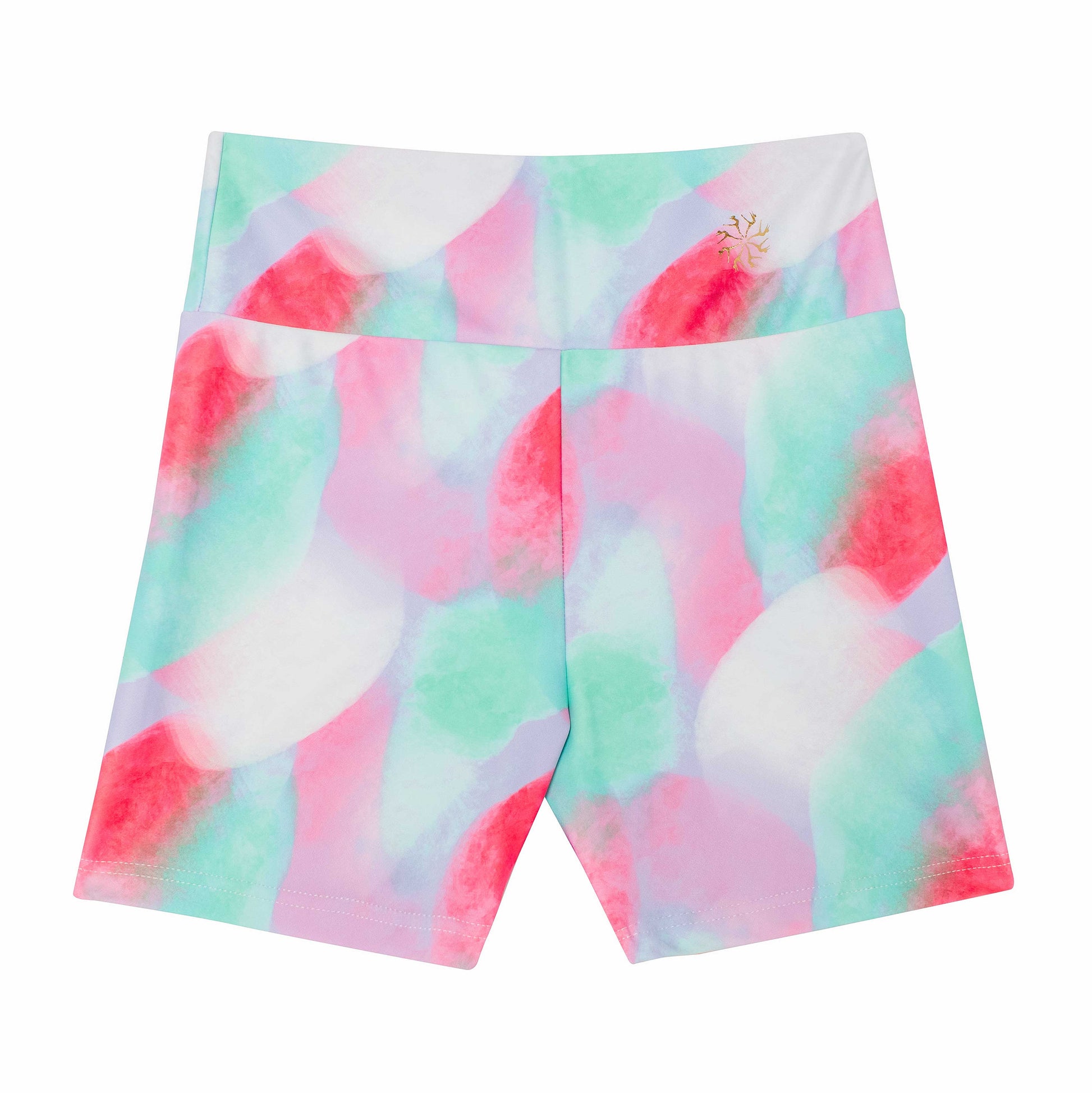 Flo Active Girls Mid Length Bike Short in Mod Future Print