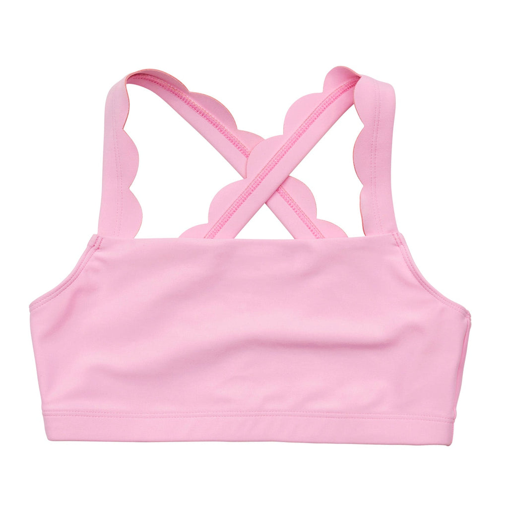 Girls Activewear Tonya Frill Bra Crop in Raspberry Pink – Flo Active