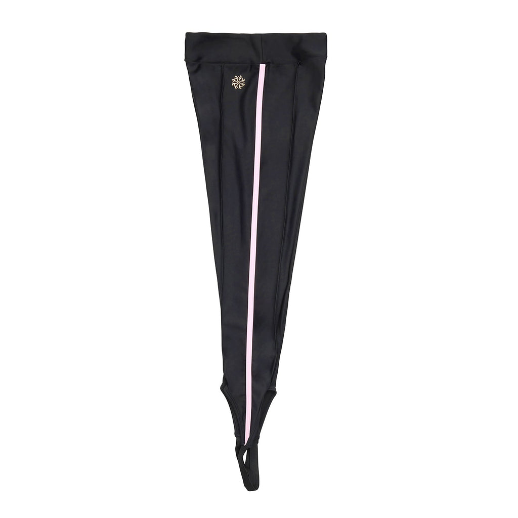 Girls Activewer Chelsea Stirrup Pant with side strip in black – Flo Active